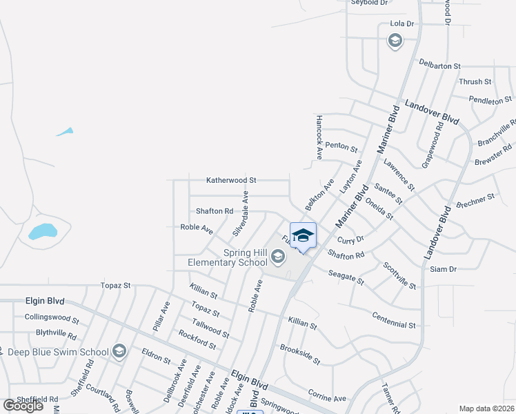 map of restaurants, bars, coffee shops, grocery stores, and more near 12249 Shafton Road in Spring Hill