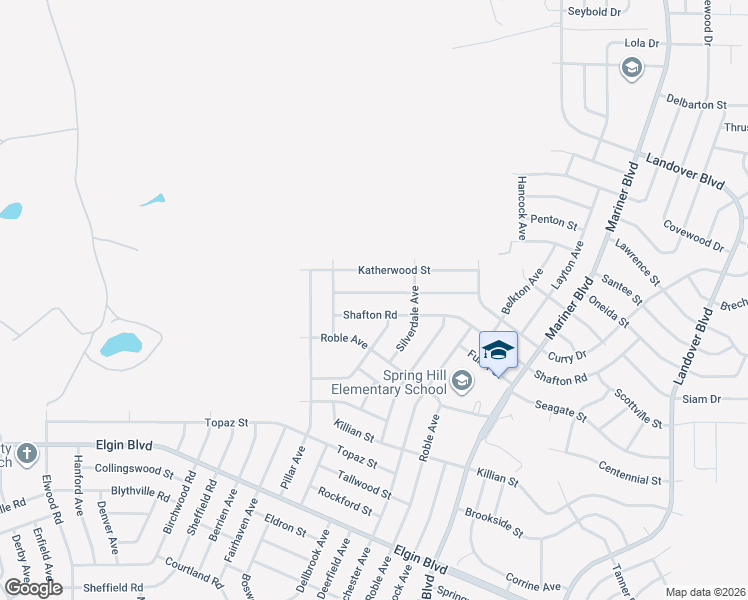 map of restaurants, bars, coffee shops, grocery stores, and more near 12168 Landfair Street in Spring Hill