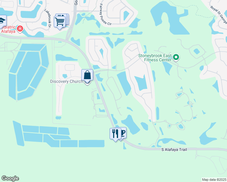 map of restaurants, bars, coffee shops, grocery stores, and more near 2615 Windsorgate Ln in Orlando