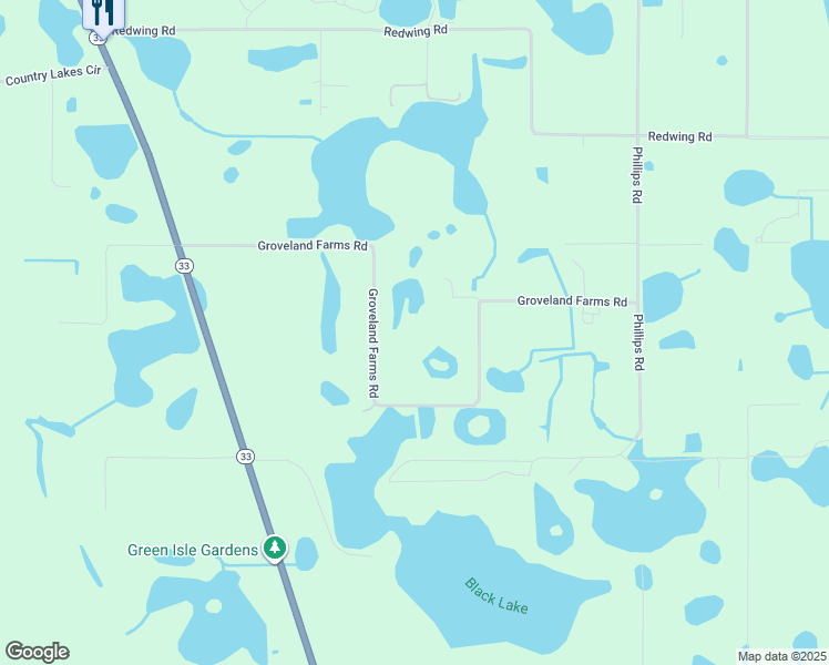 map of restaurants, bars, coffee shops, grocery stores, and more near 7139 Groveland Farms Road in Groveland