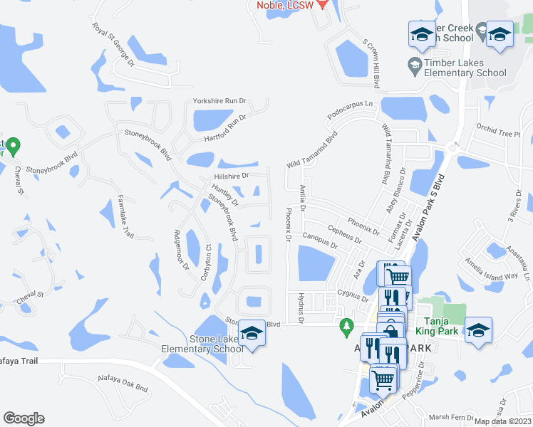 map of restaurants, bars, coffee shops, grocery stores, and more near 2508 Lockington Court in Orlando