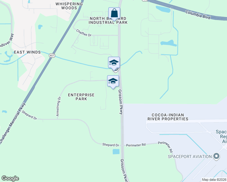 map of restaurants, bars, coffee shops, grocery stores, and more near 1301 Armstrong Drive in Titusville