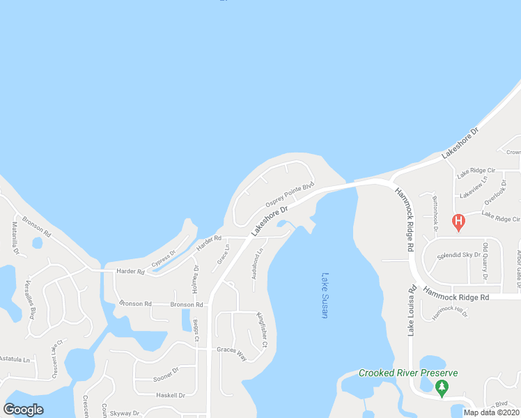 map of restaurants, bars, coffee shops, grocery stores, and more near 11542 Osprey Pointe Boulevard in Clermont