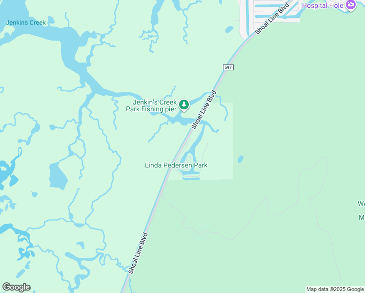 map of restaurants, bars, coffee shops, grocery stores, and more near 6400 Shoal Line Boulevard in Spring Hill