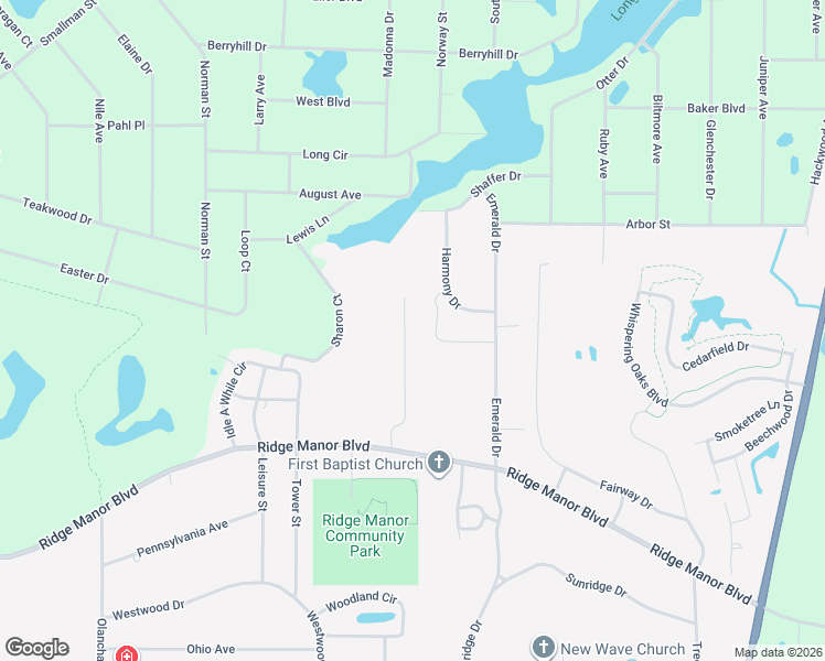 map of restaurants, bars, coffee shops, grocery stores, and more near 6068 Knollwood Drive in Dade City