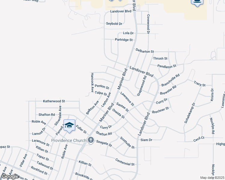map of restaurants, bars, coffee shops, grocery stores, and more near 6240 Layton Avenue in Spring Hill