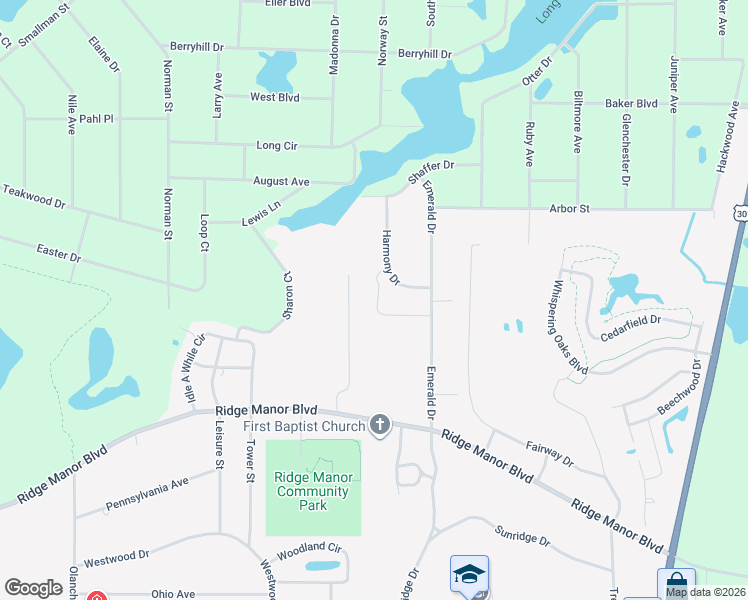 map of restaurants, bars, coffee shops, grocery stores, and more near 34147 Bernie Street in Dade City