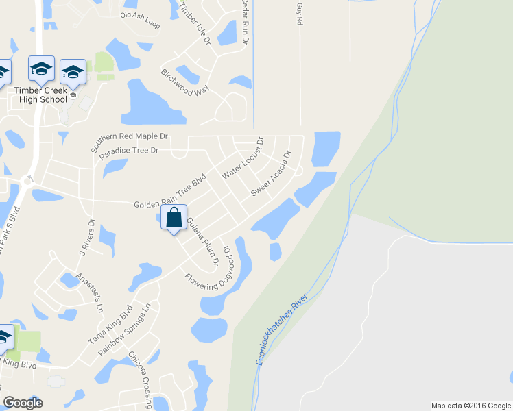 map of restaurants, bars, coffee shops, grocery stores, and more near 14655 Tanja King Boulevard in Orlando