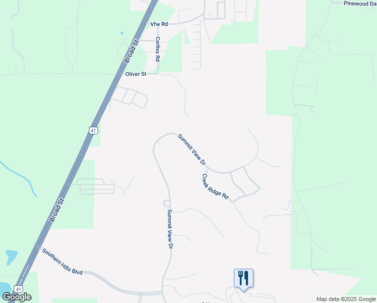 map of restaurants, bars, coffee shops, grocery stores, and more near 6436 Summit View Drive in Brooksville