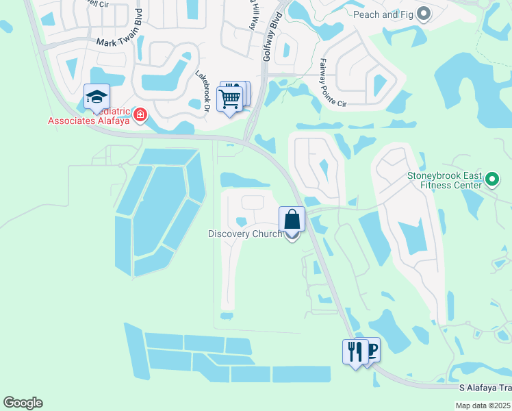 map of restaurants, bars, coffee shops, grocery stores, and more near 2286 Heathwood Circle in Orlando