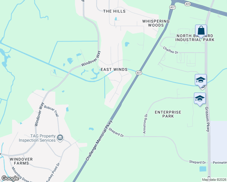 map of restaurants, bars, coffee shops, grocery stores, and more near 6680 South Fork Road in Titusville