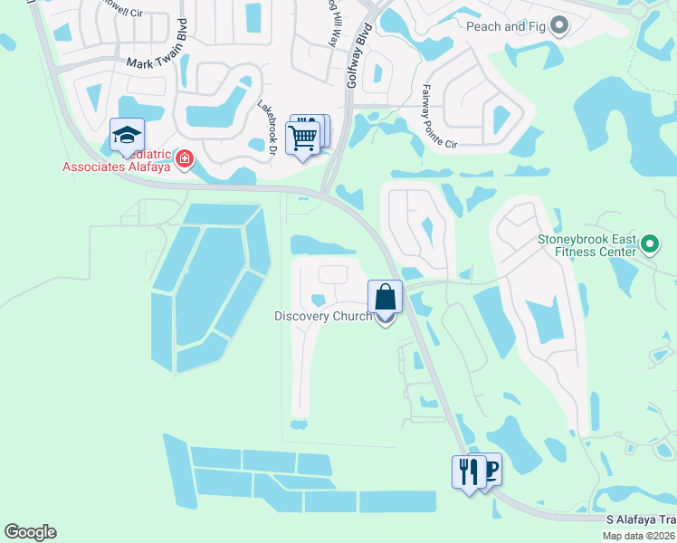 map of restaurants, bars, coffee shops, grocery stores, and more near 2286 Heathwood Circle in Orlando