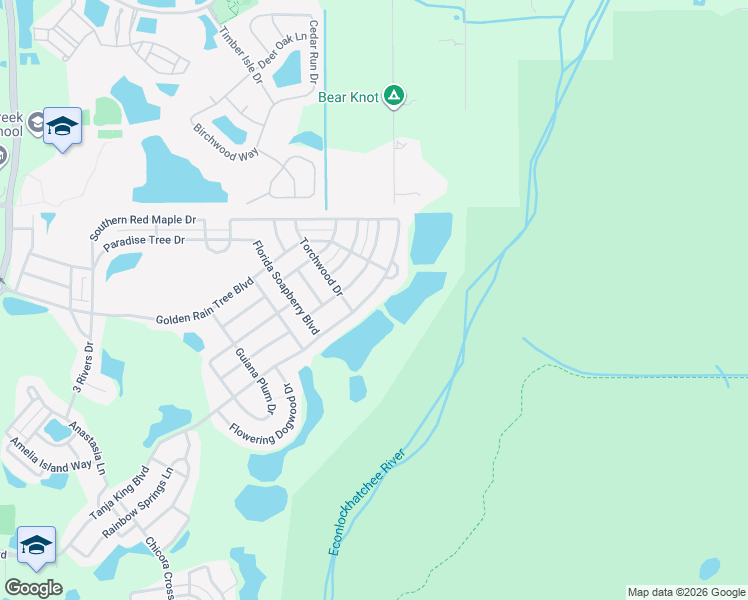 map of restaurants, bars, coffee shops, grocery stores, and more near 14706 Tanja King Boulevard in Orlando