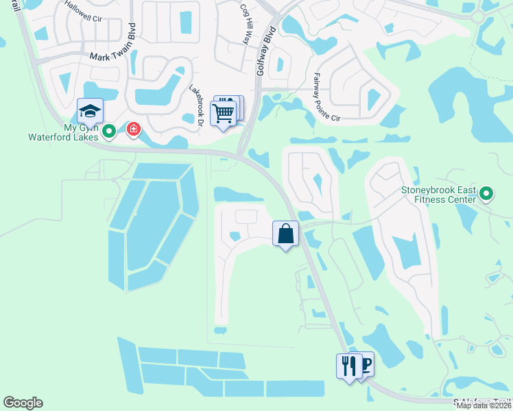 map of restaurants, bars, coffee shops, grocery stores, and more near 2286 Heathwood Circle in Orlando