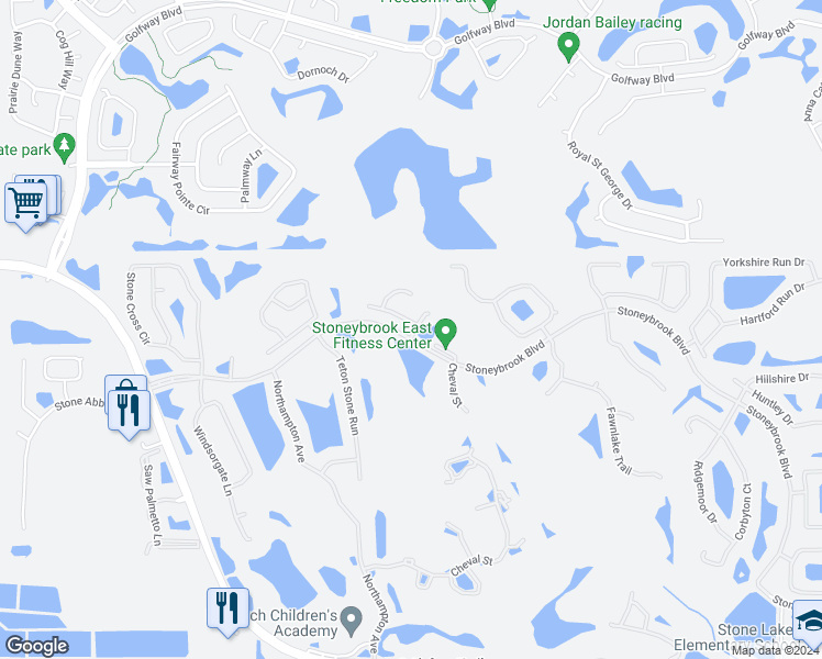 map of restaurants, bars, coffee shops, grocery stores, and more near 14278 Squirrel Run in Orlando