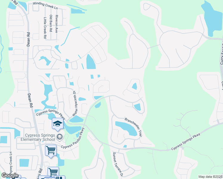 map of restaurants, bars, coffee shops, grocery stores, and more near 10735 Satinwood Circle in Orlando