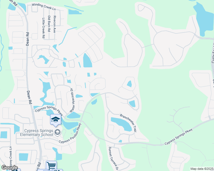 map of restaurants, bars, coffee shops, grocery stores, and more near 10735 Satinwood Circle in Orlando