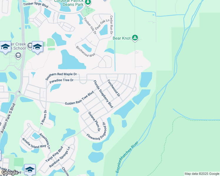 map of restaurants, bars, coffee shops, grocery stores, and more near 14662 Water Locust Drive in Orlando