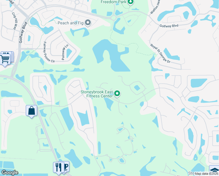 map of restaurants, bars, coffee shops, grocery stores, and more near 14278 Squirrel Run in Orlando