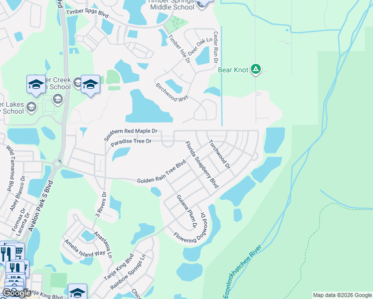 map of restaurants, bars, coffee shops, grocery stores, and more near 2027 Florida Soapberry Boulevard in Orlando