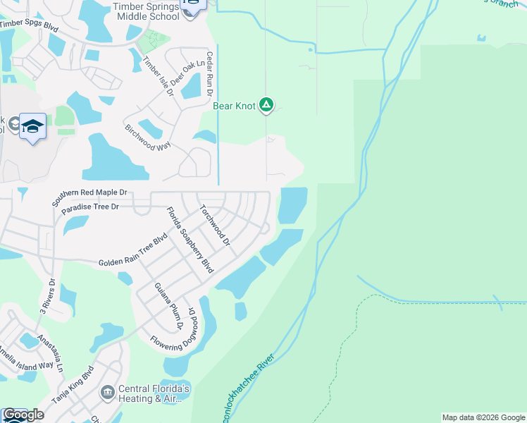 map of restaurants, bars, coffee shops, grocery stores, and more near 14843 Tanja King Boulevard in Orlando