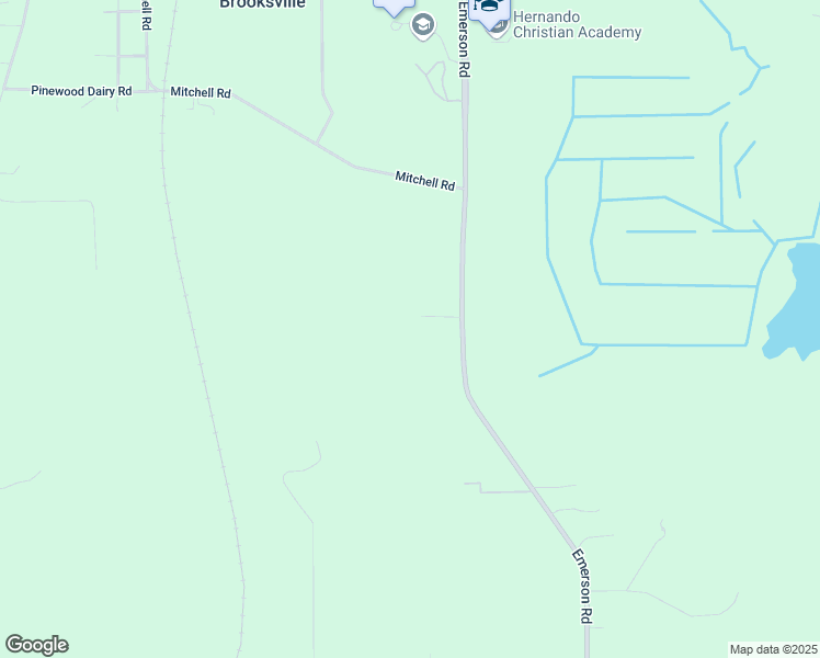 map of restaurants, bars, coffee shops, grocery stores, and more near 6369 Emerson Road in Brooksville