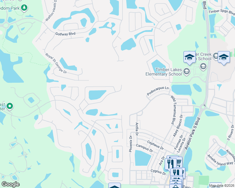 map of restaurants, bars, coffee shops, grocery stores, and more near 14932 Hartford Run Drive in Orlando
