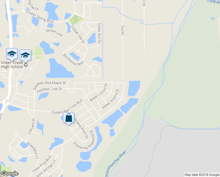 map of restaurants, bars, coffee shops, grocery stores, and more near 14827 Royal Poinciana Drive in Orlando