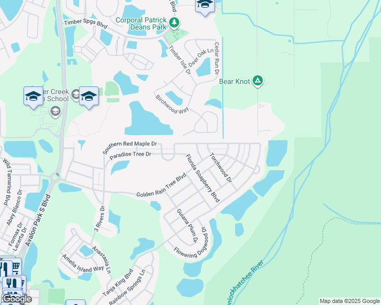 map of restaurants, bars, coffee shops, grocery stores, and more near 2027 Florida Soapberry Boulevard in Orlando