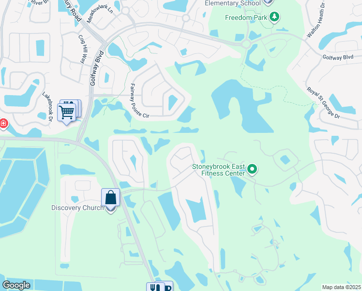 map of restaurants, bars, coffee shops, grocery stores, and more near 14198 Weymouth Run in Orlando