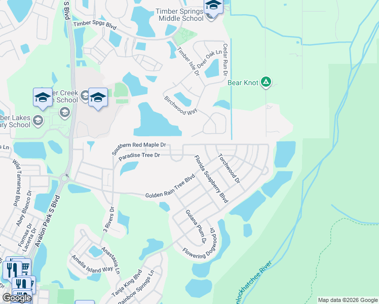 map of restaurants, bars, coffee shops, grocery stores, and more near 2027 Florida Soapberry Boulevard in Orlando