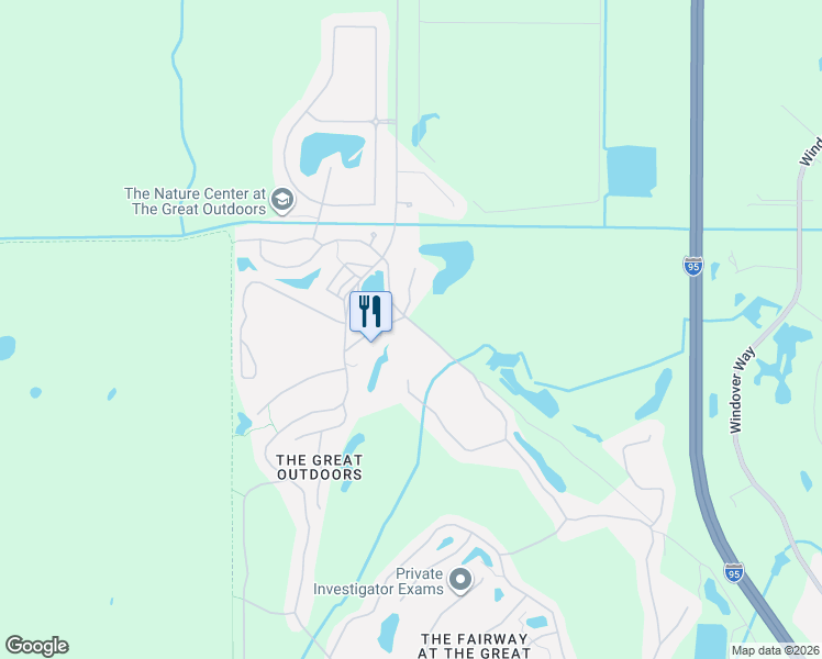 map of restaurants, bars, coffee shops, grocery stores, and more near 135 Plantation Drive in Titusville