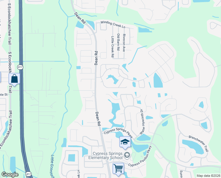map of restaurants, bars, coffee shops, grocery stores, and more near 10122 Trilliums Drive in Orlando
