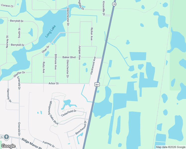 map of restaurants, bars, coffee shops, grocery stores, and more near 6342 Hackwood Avenue in Webster