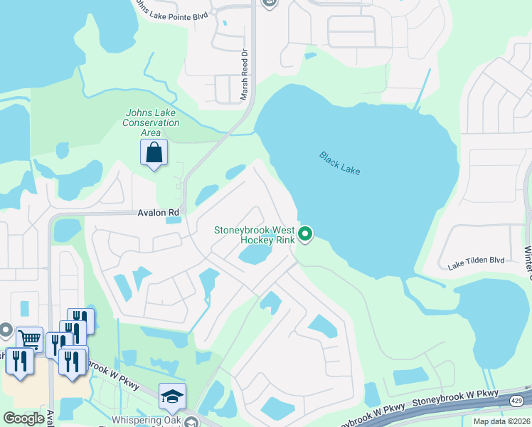 map of restaurants, bars, coffee shops, grocery stores, and more near 14943 Masthead Landing Circle in Winter Garden