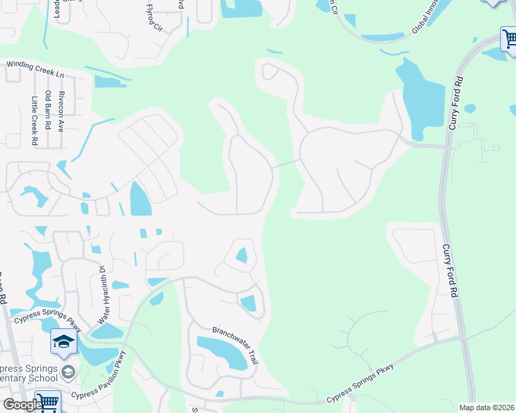map of restaurants, bars, coffee shops, grocery stores, and more near 10541 Willow Ridge Loop in Orlando