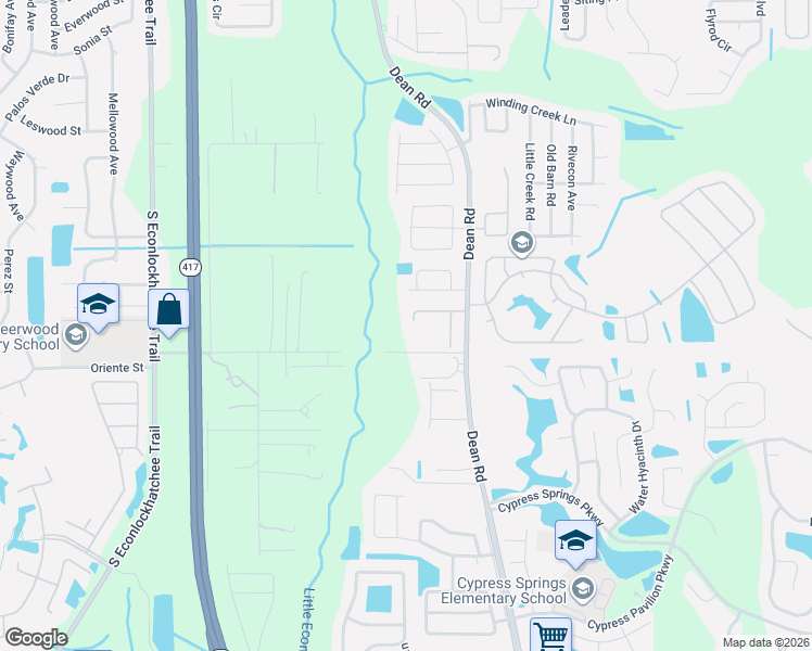 map of restaurants, bars, coffee shops, grocery stores, and more near 1466 South Dean Road in Orlando