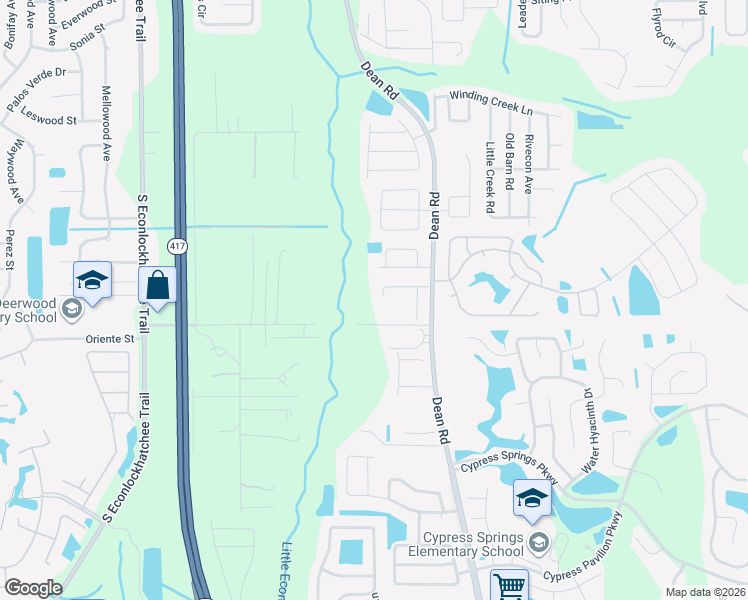 map of restaurants, bars, coffee shops, grocery stores, and more near 1466 South Dean Road in Orlando