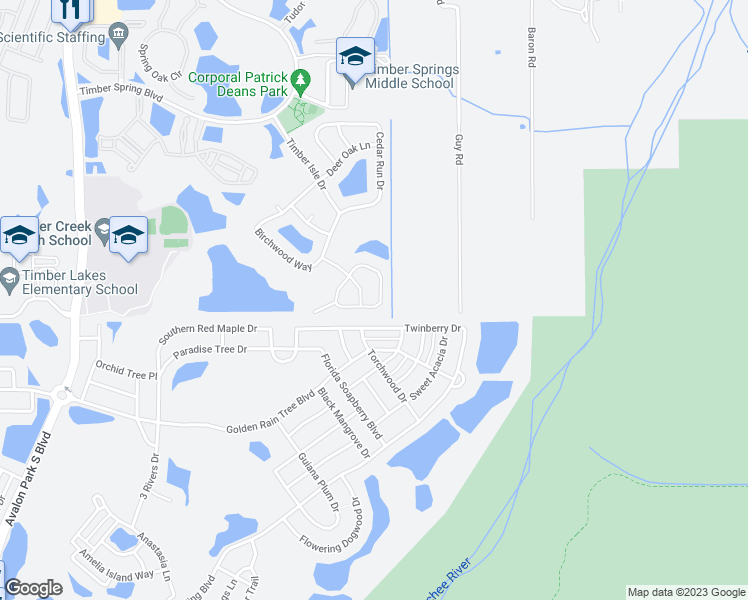 map of restaurants, bars, coffee shops, grocery stores, and more near 16515 Deer Chase Loop in Orlando