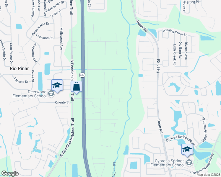 map of restaurants, bars, coffee shops, grocery stores, and more near 9789 Berry Dease Road in Orlando