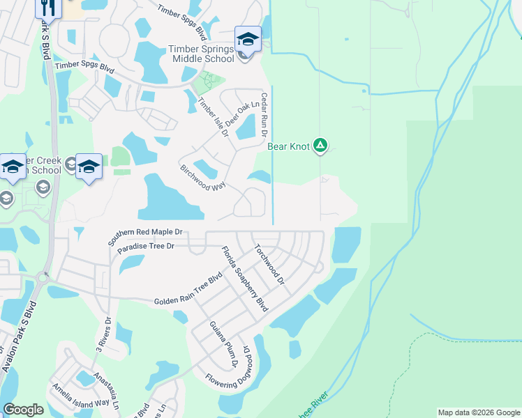 map of restaurants, bars, coffee shops, grocery stores, and more near 16350 Deer Chase Loop in Orlando