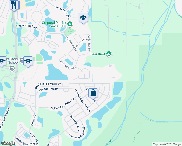 map of restaurants, bars, coffee shops, grocery stores, and more near 16532 Deer Chase Loop in Orlando