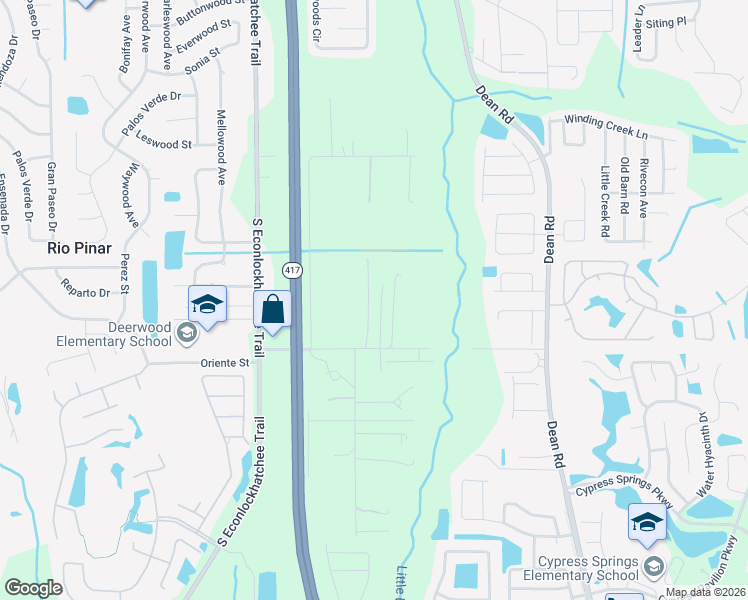 map of restaurants, bars, coffee shops, grocery stores, and more near 9789 Berry Dease Road in Orlando
