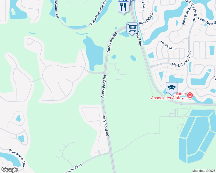 map of restaurants, bars, coffee shops, grocery stores, and more near 11706 Heritage Point Drive in Orlando