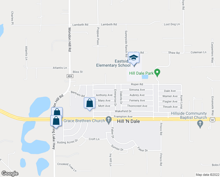 map of restaurants, bars, coffee shops, grocery stores, and more near 27033 Kevin Kelly Avenue in Brooksville