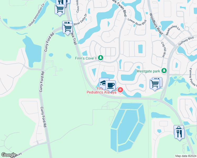 map of restaurants, bars, coffee shops, grocery stores, and more near 1264 Ballyshannon Parkway in Orlando