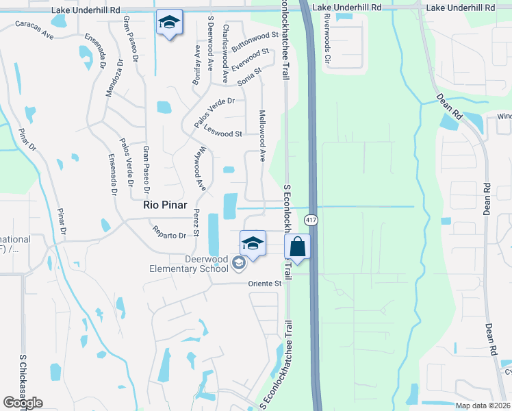 map of restaurants, bars, coffee shops, grocery stores, and more near 846 Pine Meadows Road in Orlando
