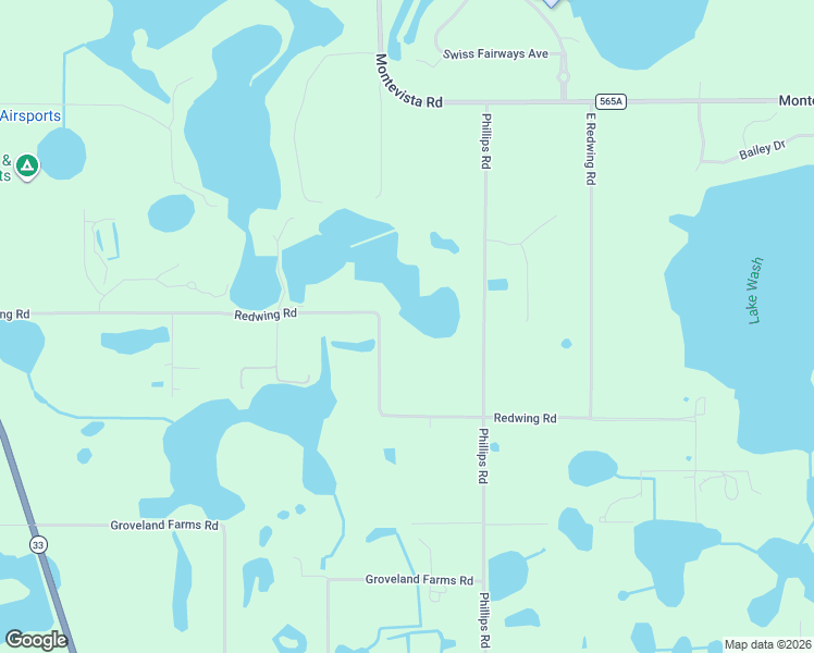 map of restaurants, bars, coffee shops, grocery stores, and more near 7427 Redwing Road in Groveland