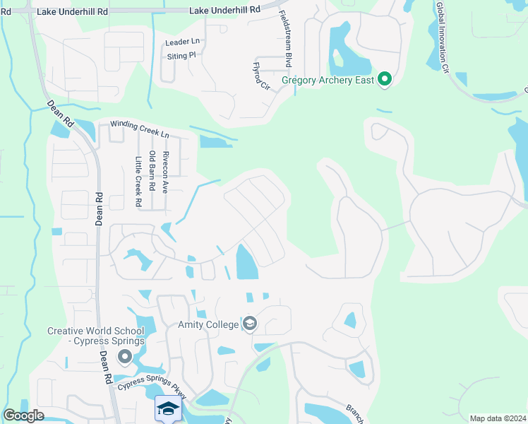 map of restaurants, bars, coffee shops, grocery stores, and more near 10810 Cabbage Tree Loop in Orlando