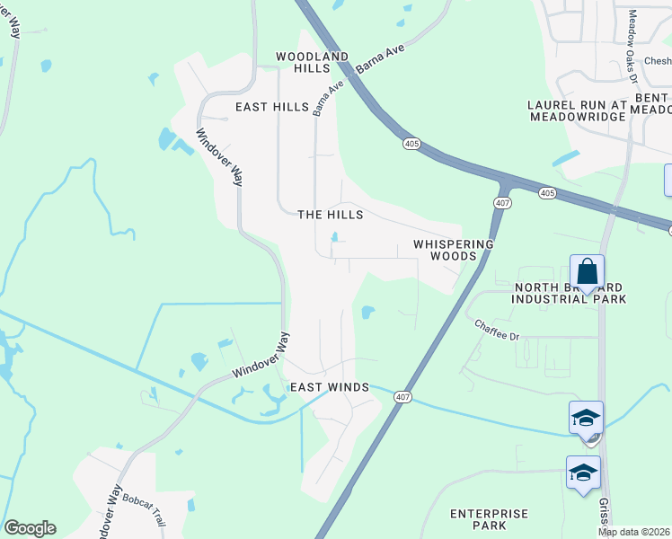 map of restaurants, bars, coffee shops, grocery stores, and more near 6206 Sleepy Hollow Drive in Titusville
